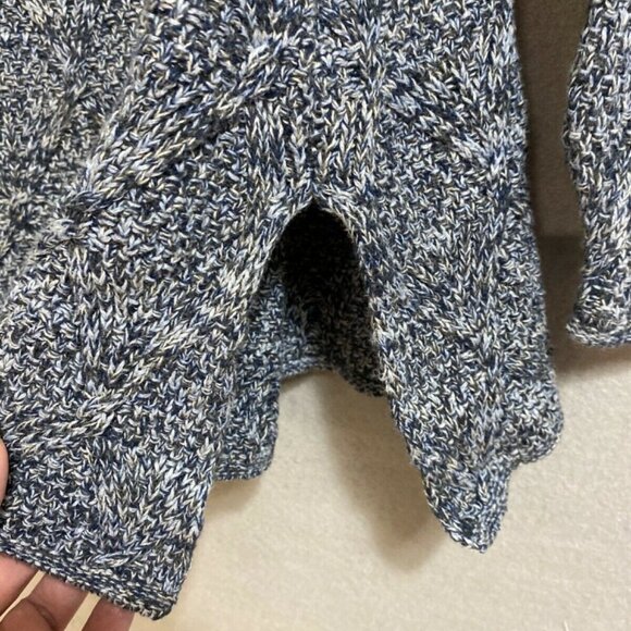 EIGHT EIGHT EIGHT WOMENS CREW NECK MARBLE BLUE LONG SLEEVE SWEATER SZ S - Picture 3 of 6